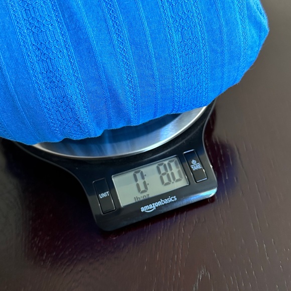 Lane Bryant 16 Blue Square Crochet Neck 3/4 Sleeve Peasant Blouse Top - Picture 7 of 7